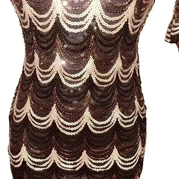 Gold Black & Brinze Sequin Dress- BEAUTIFUL❤️ - Picture 7 of 16